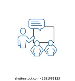 Teaching concept line icon. Simple element illustration.Teaching concept outline symbol design.