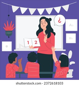 teaching concept vector design illustration