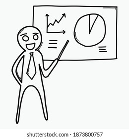 Teaching. Doodle vector icon. Drawing sketch illustration hand drawn cartoon line.