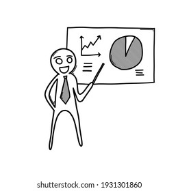 Teaching. Doodle vector icon. Drawing sketch illustration hand drawn cartoon line.