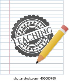 Teaching draw with pencil effect