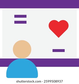 Teaching Education Learning Icon Vector Flat Illustration