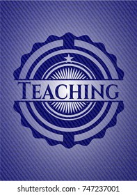 Teaching emblem with jean high quality background