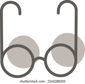 Teaching glasses, illustration, vector on a white background.