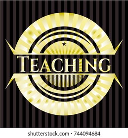 Teaching gold shiny badge