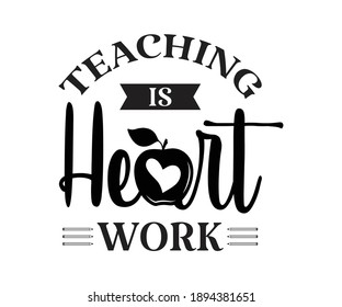 Teaching Heart Work Printable Vector Illustration Stock Vector (Royalty ...