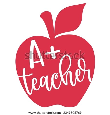 Teaching is heart work vector illustration. Teaching fills my heart. I love teaching typography. Good for card, poster, banner, t-shirt, mug, sticker school design