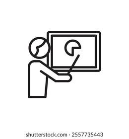 Teaching icon Black and white logo