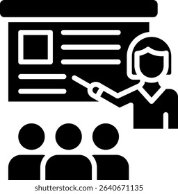 Teaching Icon Glyph Vector Illustration