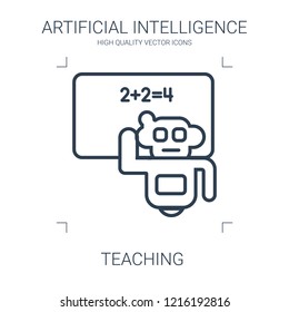 teaching icon. high quality line teaching icon on white background. from artificial intelligence collection flat trendy vector teaching symbol. use for web and mobile