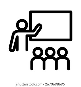 Vector de estilo de línea humana y de Educación