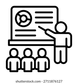 Ícone de Ensino Linha Estilo Ilustração Vetor