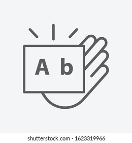 Teaching icon line symbol. Isolated vector illustration of icon sign concept for your web site mobile app logo UI design.