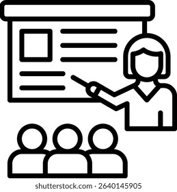Teaching Icon Line Vector Illustration