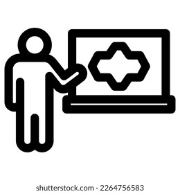 icono de enseñanza o logotipo símbolo de signo aislado ilustración vectorial de alta calidad estilo negro iconos vectoriales

