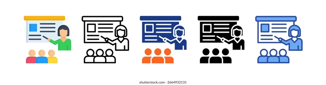 Teaching Icon Multi Style Illustration