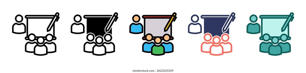 Teaching Icon Multiple Vector Illustration