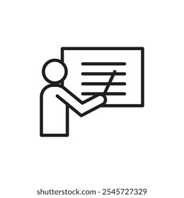 Ícone de ensino Contorno fino simples