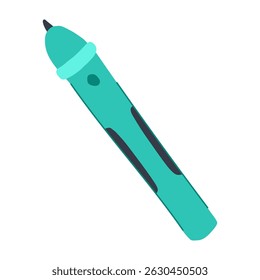 teaching interactive whiteboard pen cartoon. learning digital, writing display, tool device teaching interactive whiteboard pen sign. isolated symbol vector illustration