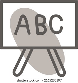 Teaching letters, illustration, vector on a white background.