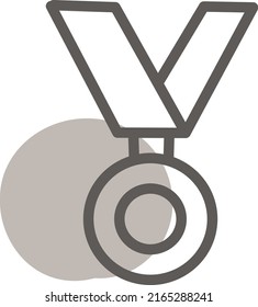 Teaching medal, illustration, vector on a white background.