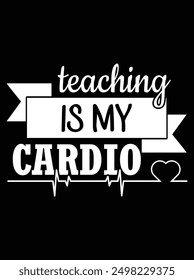 Teaching is my cardio EPS file for cutting machine. You can edit and print this vector art with EPS editor.