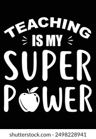 Teaching is my superpower EPS file for cutting machine. You can edit and print this vector art with EPS editor.