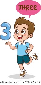 teaching numbers to children three