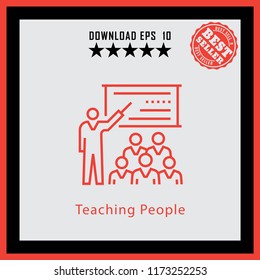 Teaching People  line icon