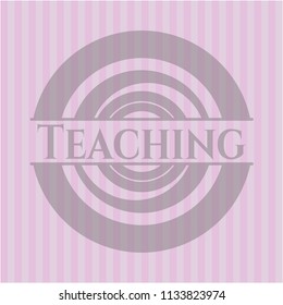 Teaching pink emblem. Retro