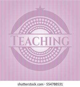 Teaching pink emblem. Retro