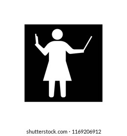 Teaching, presentation black icon vector