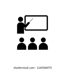 Teaching, Presentation Black Icon Vector