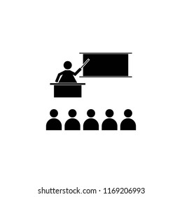 Teaching, presentation black icon vector