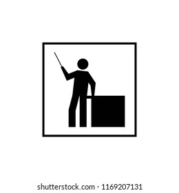 Teaching, presentation black icon vector