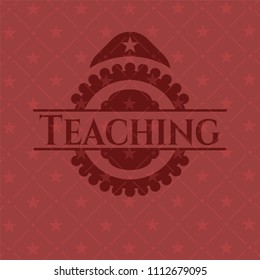Teaching red emblem. Vintage.