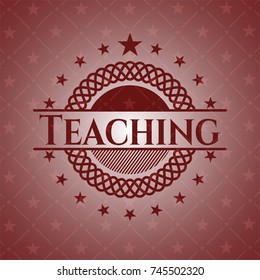 Teaching red emblem. Vintage.