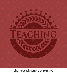 Teaching retro red emblem