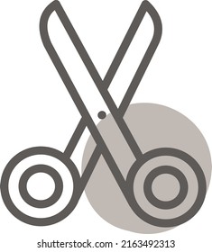 Teaching scissors, illustration, vector on a white background.