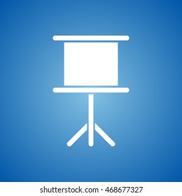 Teaching Stand Icon on blue color.