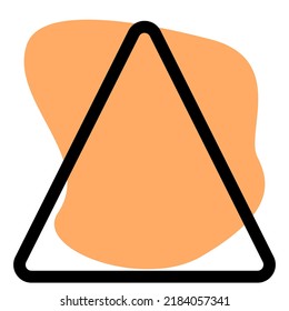 Teaching Triangle symbol for clothes white in color