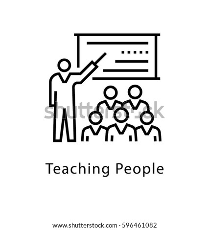 Teaching Vector Line Icon