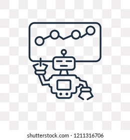 Teaching vector outline icon isolated on transparent background, high quality linear Teaching transparency concept can be used web and mobile