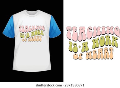 teaching is a work of heart retro design