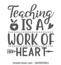 Teaching Work Heart Svg Vector Arts Stock Vector (Royalty Free ...