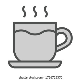 Tea,ilustración vectorial de icono de café diseño plano