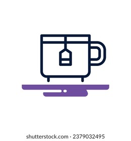 teacup dual tone icon. vector icon for your website, mobile, presentation, and logo design.