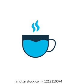Teacup icon colored symbol. Premium quality isolated tea element in trendy style.