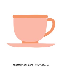 Teacup icon flat vector elements illustration