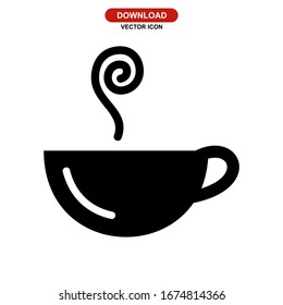 teacup icon or logo isolated sign symbol vector illustration - high quality black style vector icons
